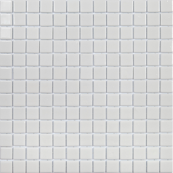 Мозаика стеклянная полиуретановая сцепка Blanco  (2,5х2,5 см) 34х34x0,4 см