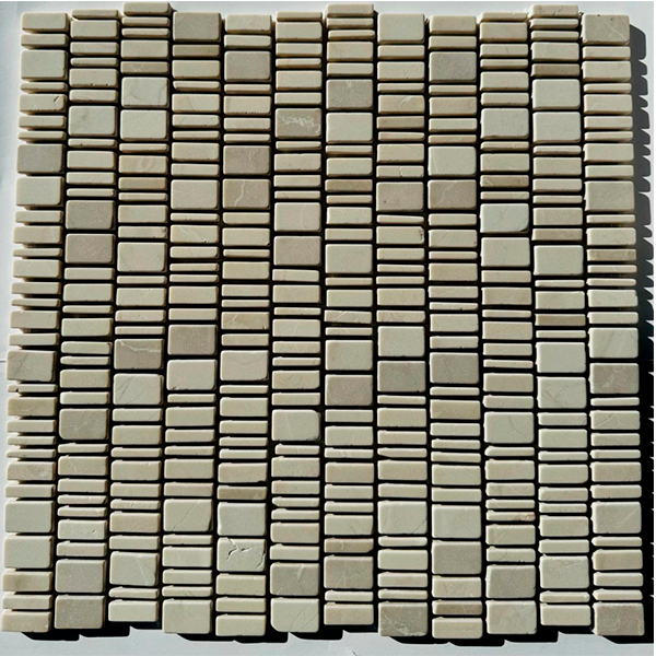 Мозаика из мрамора матовая PIX318 Cream Nova (чип произвольный) 31х30,6х0,6 см
