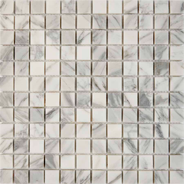 Мозаика из мрамора глянцевая PIX242 Bianco Carrara (2,3x2,3) 30,5х30,5х0,6 см