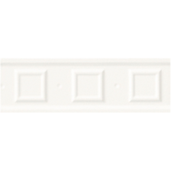 Бордюр керамический настенный SQ01 ELECTA SQUARE Bianco MATT 6,5x20 см