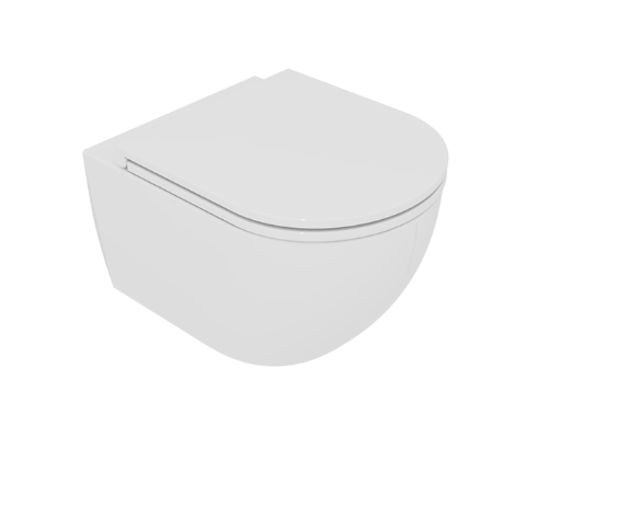 Унитаз подвесной безободковый LIKE, белый глянец 36x26x52,5 см