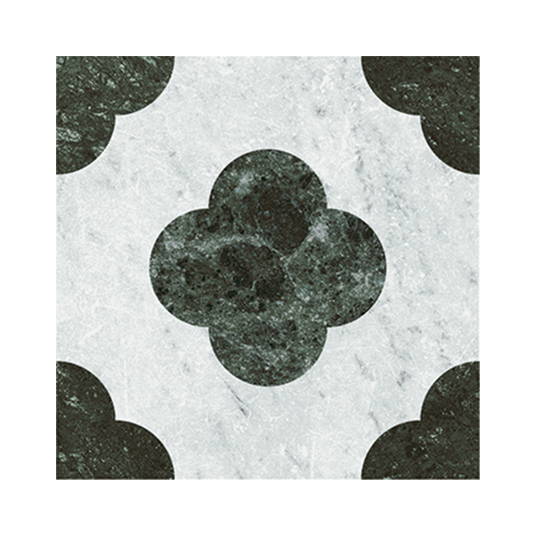 Плитка керамическая напольная 4101196 DANDY Pin White_Green 18,6x18,6 см