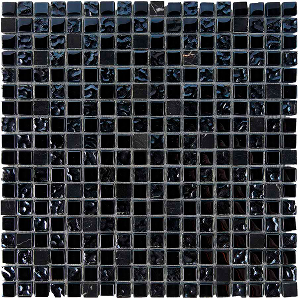 Мозаика из мрамора и стекла глянцевая PIX714 (1,5x1,5) 30х30х0,8 см