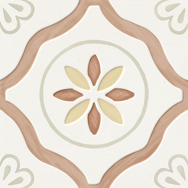 Гранит керамический 40462 LLEVANT CLAY PETALS LT 22,3х22,3 см