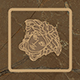 Вставка керамическая 262583 EMOTE TOZZETTI Pulpis Marrone 4x4 см