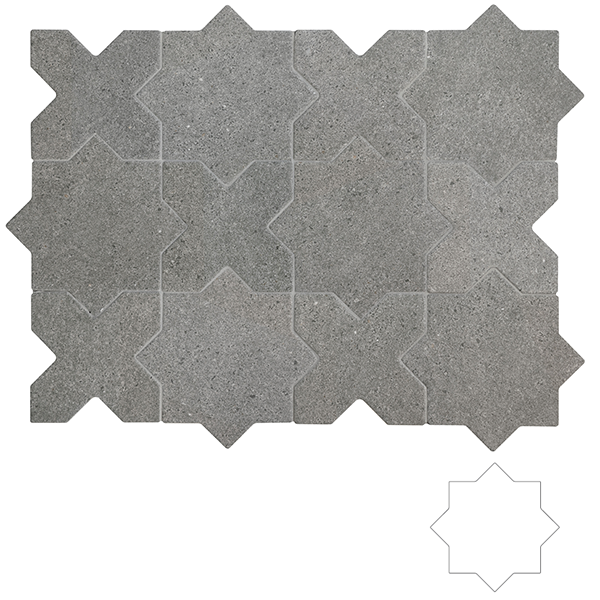 Гранит керамический 32723 ELDA STAR GRAPHITE 16,8x16,8 см