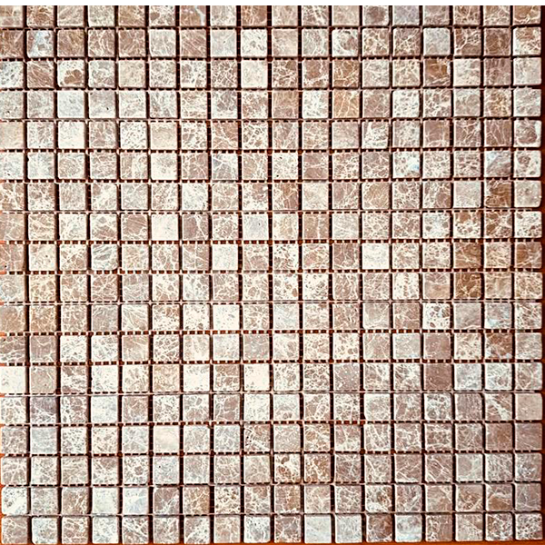 Мозаика из мрамора матовая PIX224 Light Emperador (1,5x1,5) 30,5х30,5х0,4 см