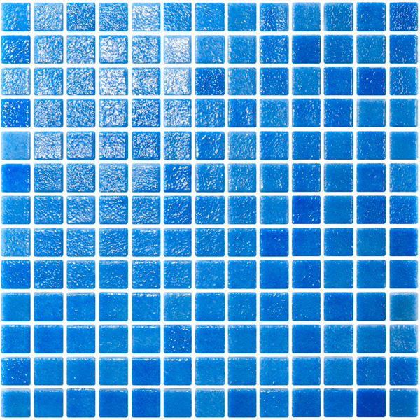 Мозаика стеклянная полиуретановая сцепка Niebla Azul (2,5х2,5 см) 34х34x0,4 см