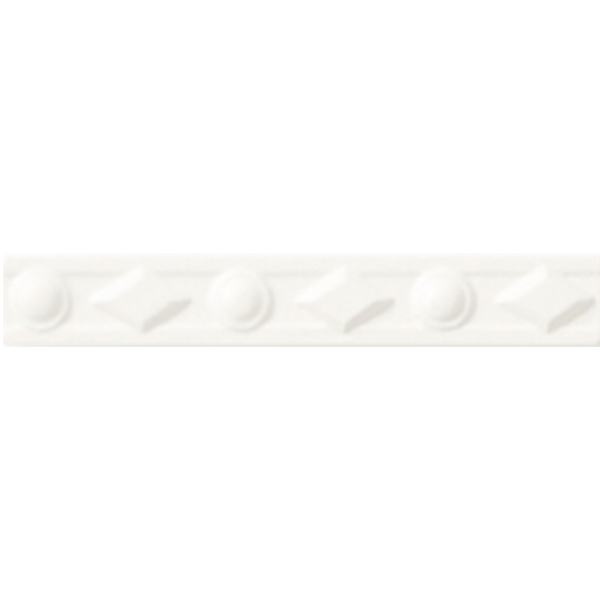 Бордюр керамический настенный DICL2 ELECTA DIAMANTATO Bianco MATT 3x20 см