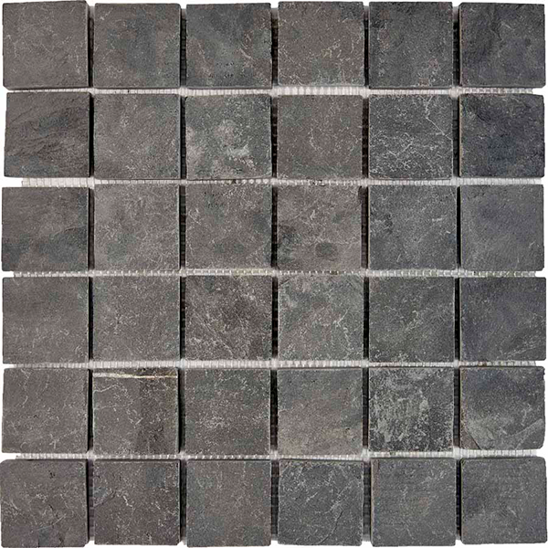 Мозаика из сланца природная PIX298 Slate Black (4,8x4,8) 30,5х30,5х0,8-1,0 см