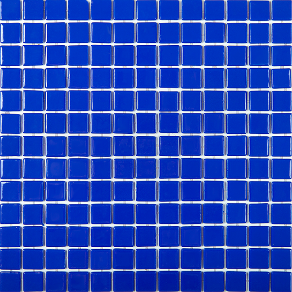 Мозаика стеклянная полиуретановая сцепка AZUL FUERTE  (2,5х2,5 см) 34х34x0,4 см