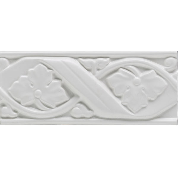 Бордюр керамический настенный GE01 BOISERIE GEMME Bianco MATT 8х20 см