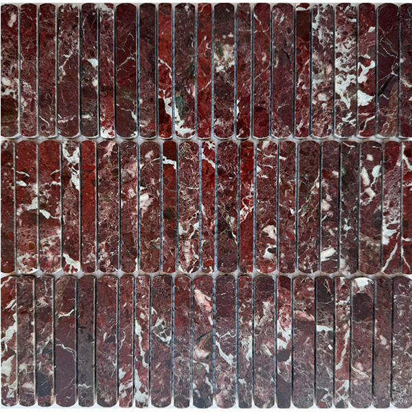 Мозаика из мрамора матовая PIX359 Rosso Levanto (1/1,2/1,5х1) 30х30,5х0,8 см