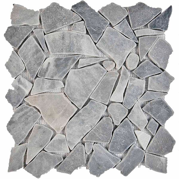 Мозаика из мрамора матовая PIX263 Grey (чип произвольный) 30,5х30,5х0,6 см