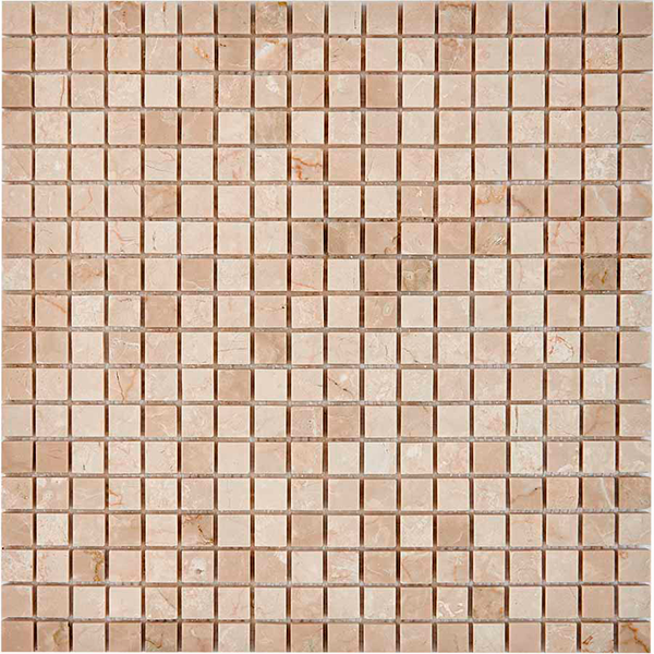 Мозаика из мрамора глянцевая PIX231 Cream Marfil (1,5x1,5) 30,5х30,5х0,4 см