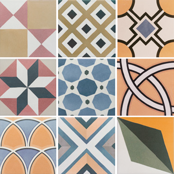 Плитка керамическая напольная 22104 CAPRICE DECO PATCHWORK Colours 20x20 см    