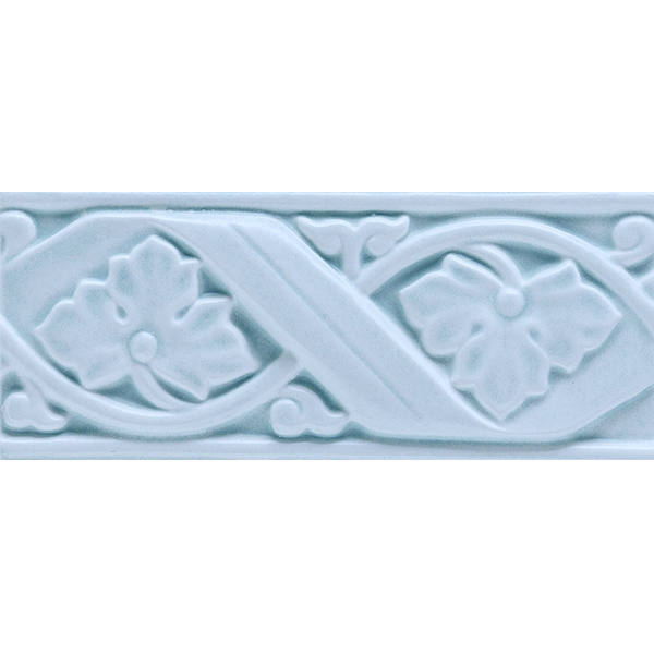 Бордюр керамический настенный GE11 BOISERIE GEMME Genziana 8х20 см