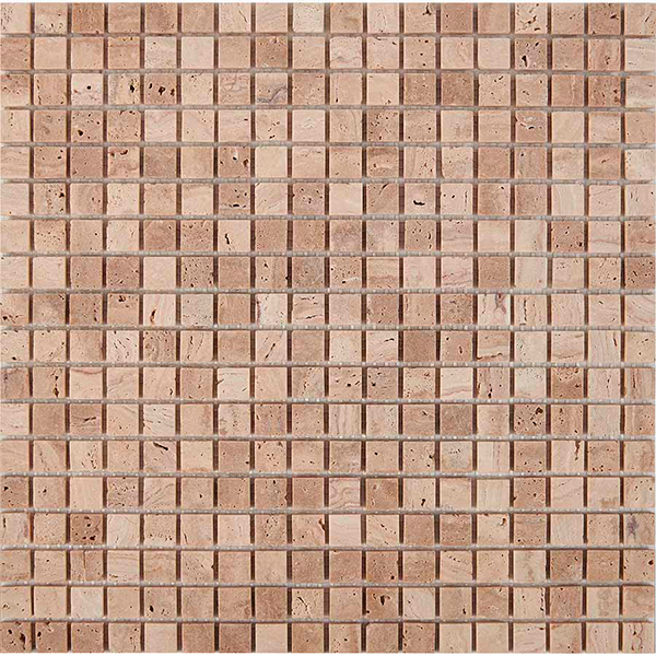 Мозаика из травертина матовая PIX259 Travertine (1,5x1,5) 30х30x0,4 см