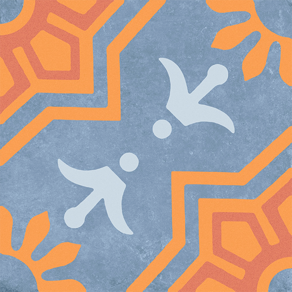 Гранит керамический N100123 PALMAS Blue Decor 2 20x20 см