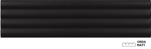 Плитка керамическая настенная 28521 COSTA NOVA ONDA Black Matt 5x20 см Плитка керамическая настенная 28521 COSTA NOVA ONDA Black Matt 5x20 см