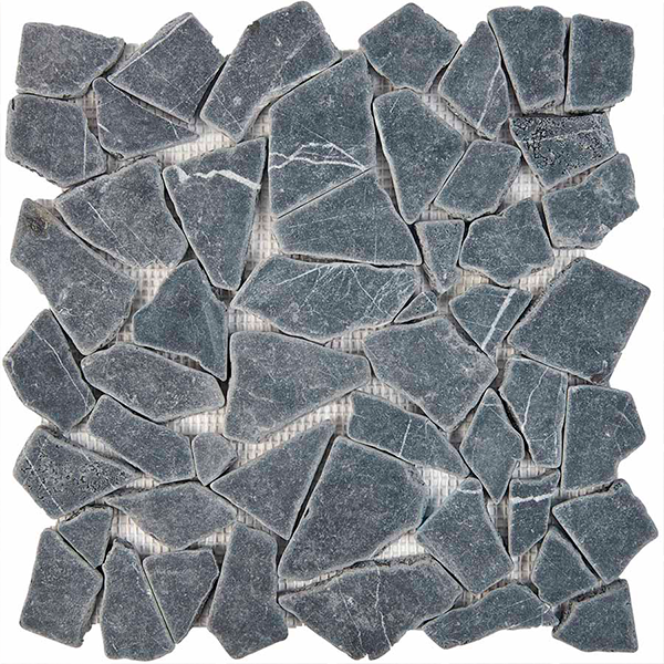 Мозаика из мрамора матовая PIX260 Nero Marquna (чип произвольный) 30,5х30,5х0,6 см