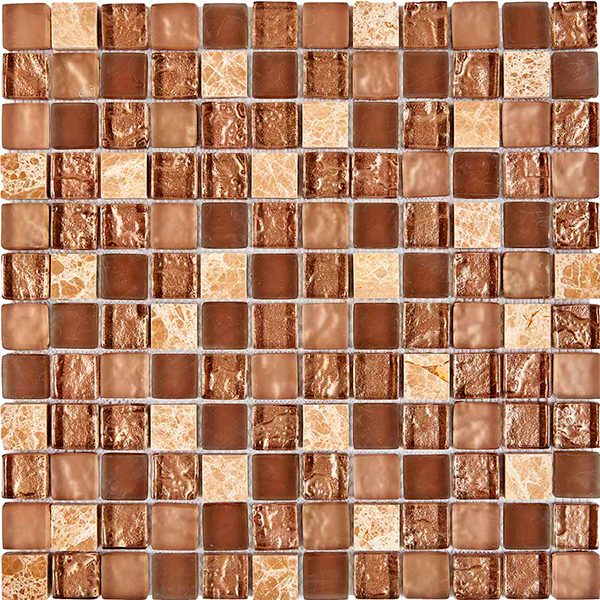 Мозаика из мрамора и стекла глянцевая и матовая PIX722 (2,3x2,3) 30х30х0,8 см