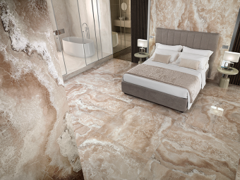 Гранит керамический ONYX DIAMOND CHAMPAGNE LUC.RET. 60x120x0,9 см