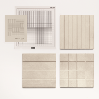 Гранит керамический 131397 RASTER GRID S OFF WHITE 15x15 см