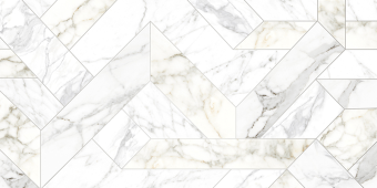 Гранит керамический RHAPSODY 118713 OUTLINE WHITE POLISHED RETT 60x120x0,7 см