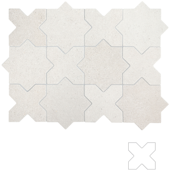 Гранит керамический 32730 ELDA CROSS WHITE 12x12 см