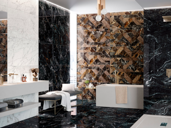 Гранит керамический RHAPSODY 117426 DARK WAVE POLISHED RETT 60x120x0,7 см