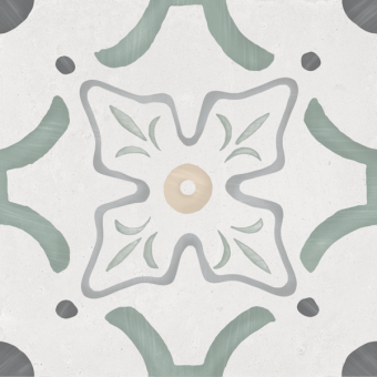 Гранит керамический 36155 SIROCCO GREEN FLOWER 22,3х22,3х0,9 см