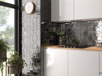 Плитка керамическая настенная 30022 HANOI ARCO Black Ash 10x10 см