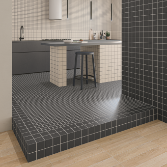 Гранит керамический 131362 RASTER GRID M DEEP BLUE 15x15 см