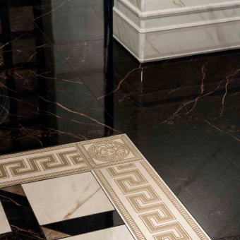 Вставка керамическая 240301 MARBLE TOZZETTO MEDUSA Bianco 11,5x11,5 см