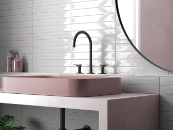 Плитка керамическая настенная 31154 VITRAL AXIS LIGHT GREY 5х40 см