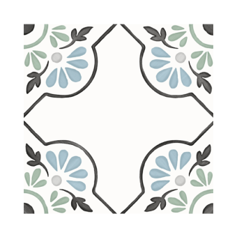 Гранит керамический 31079 TANGER Blue Petals 12,3x12,3 см