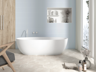 Плитка керамическая настенная 28462 COSTA NOVA Baby Blue Matt 5x20 см