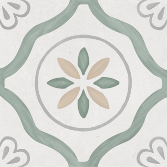 Гранит керамический 36157 SIROCCO GREEN PETALS 22,3х22,3х0,9 см