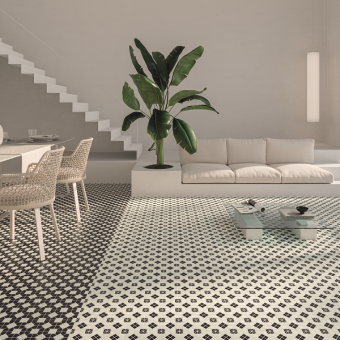 Гранит керамический 130012 TESSERAE SUIT B&W 28x28 см