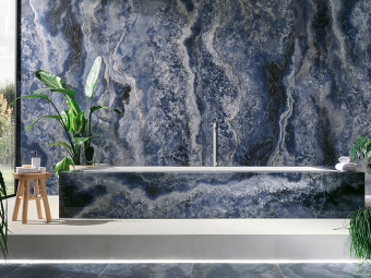 Гранит керамический ONYX DIAMOND BLUMARINE LUC.RET. 60x120x0,9 см