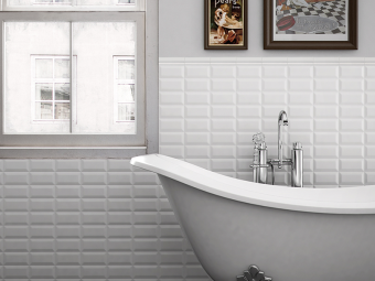 Плитка керамическая настенная 12739  METRO White Matt. 7,5x15 см
