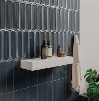 Плитка керамическая 129084 AQUARELLE TITANIUM BLUE 7,5x30 см