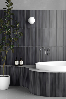 Плитка керамическая настенная 31578 MASSIMO DARK BLACK 5х40 см