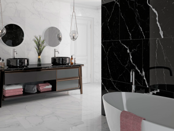 Гранит керамический полированный MARBLES CR.LUX DEVA Nero 60x120 см
