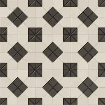 Гранит керамический 130012 TESSERAE SUIT B&W 28x28 см